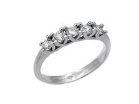 Ring Woman in White Gold Diamante ARB166
